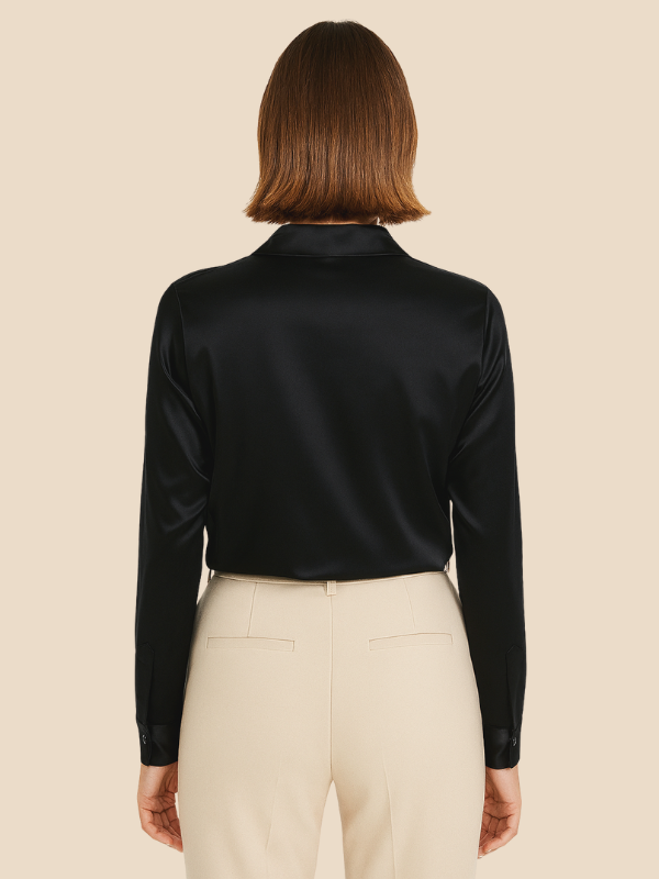 Bluse Damen mit Langarm und klassischem Kragen | L&F - 16 - Lieblingsform