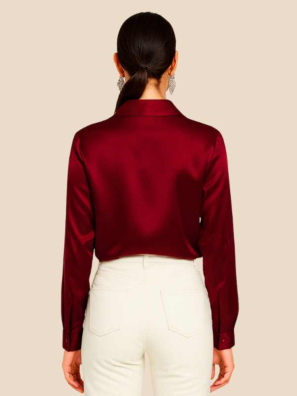 Bluse Damen mit Langarm und klassischem Kragen | L&F - 18 - Lieblingsform