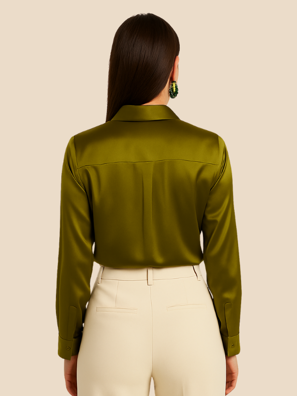 Bluse Damen mit Langarm und klassischem Kragen | L&F - 19 - Lieblingsform