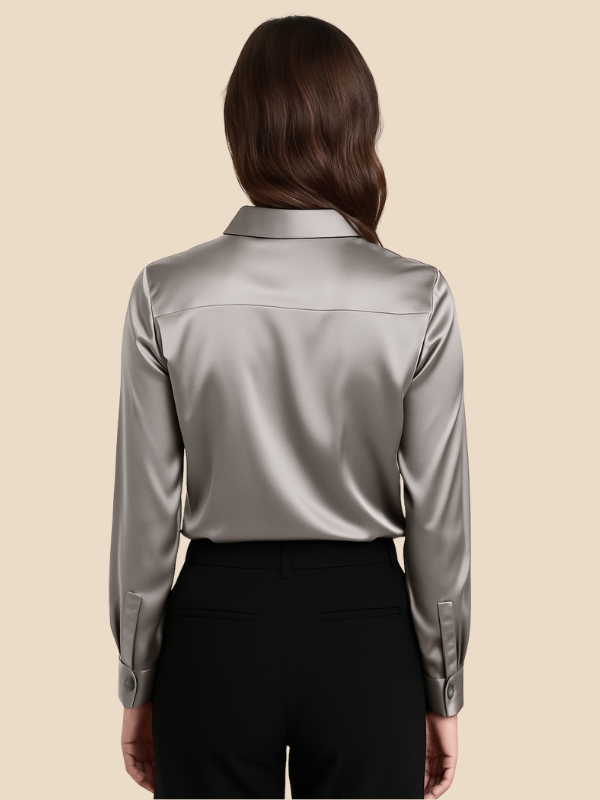Bluse Damen mit Langarm und klassischem Kragen | L&F - 21 - Lieblingsform