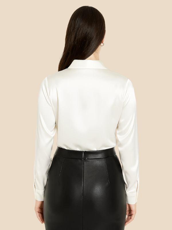 Bluse Damen mit Langarm und klassischem Kragen | L&F - 24 - Lieblingsform