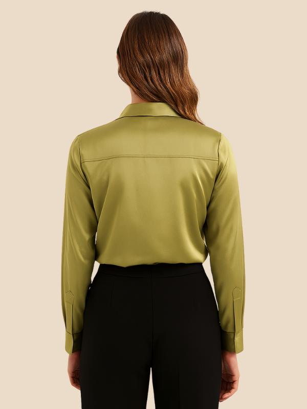 Bluse Damen mit Langarm und klassischem Kragen | L&F - 28 - Lieblingsform