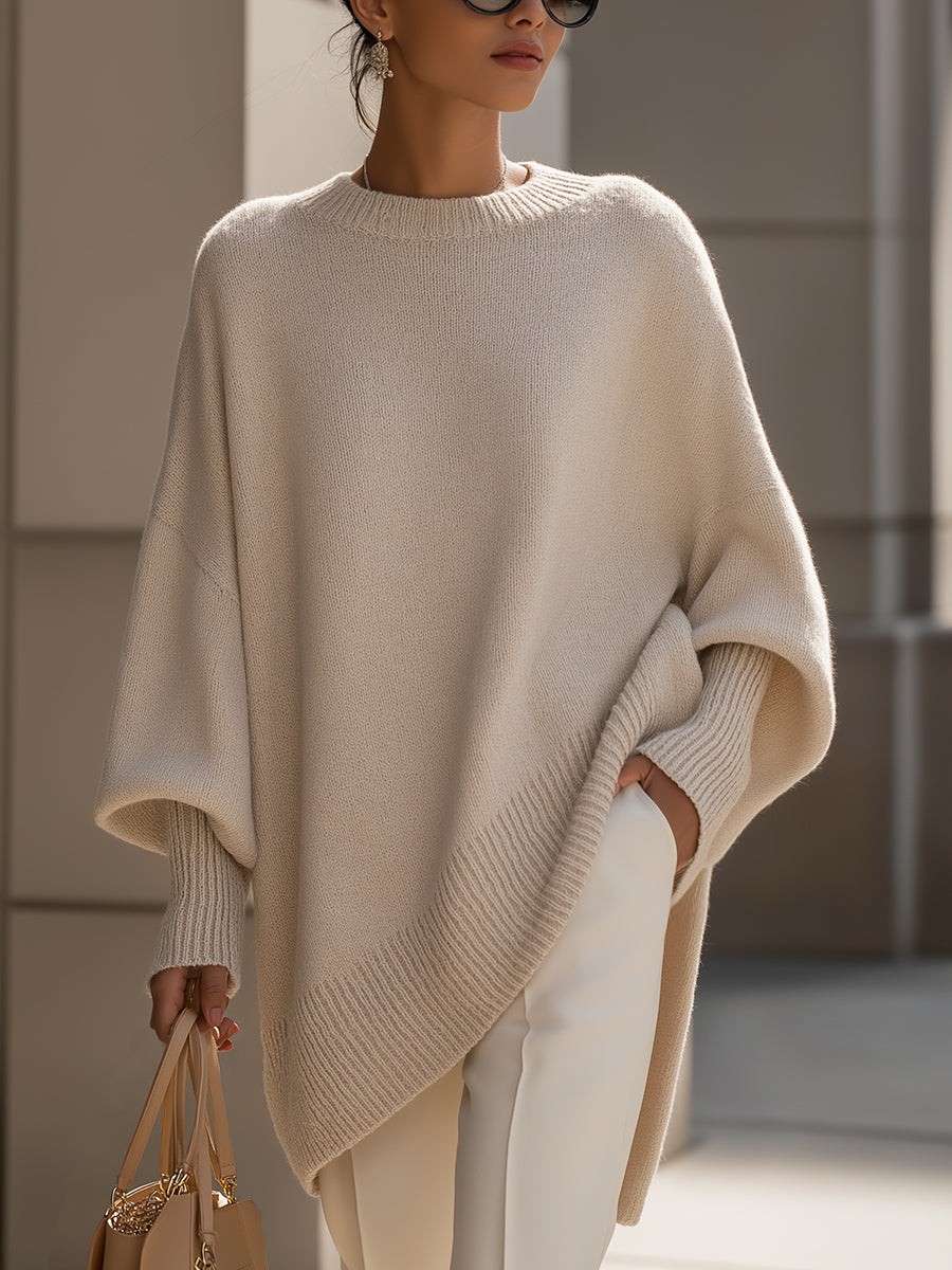 Oversize Pullover Damen | Asymmetrischer Saum und lässiger Chic | L&F - 2 - Lieblingsform