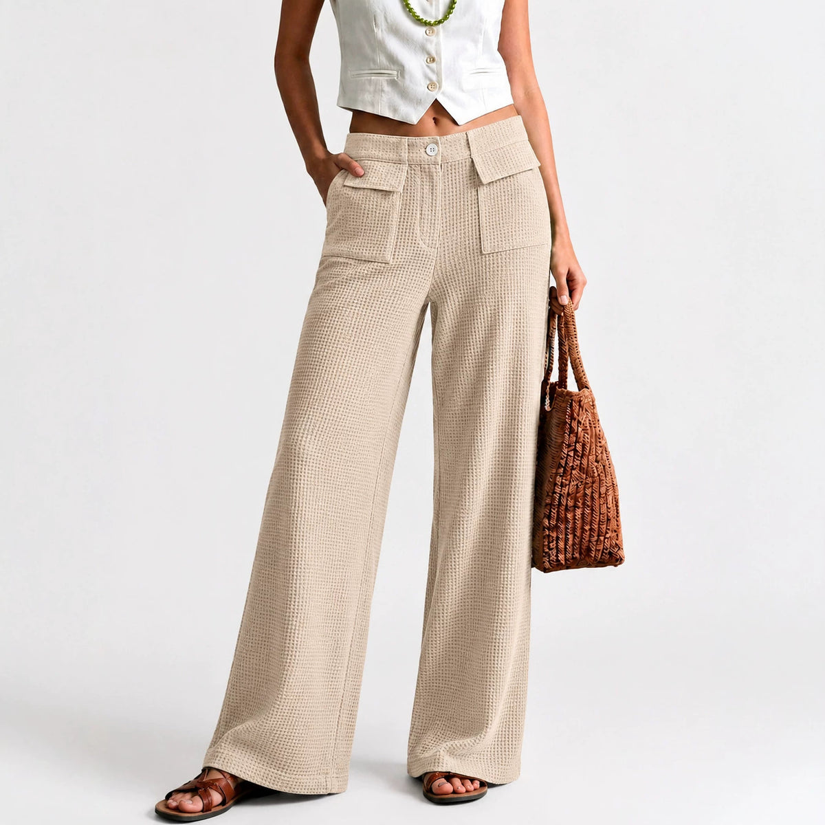 Weite Hose Damen - Hoch geschnitten mit Taschen - L&F - 5 - Lieblingsform