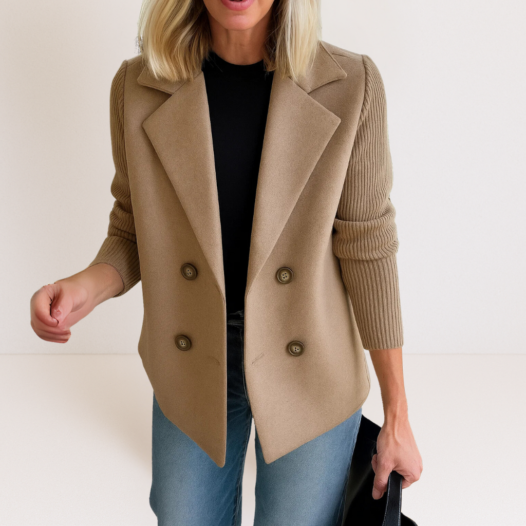 Blazer Damen mit doppelter Knopfleiste und Rippärmeln | L&F - 3 - Lieblingsform
