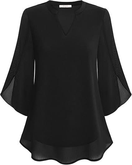 Bluse Damen mit V-Ausschnitt und weiten Ärmeln | L&F - 7 - Lieblingsform