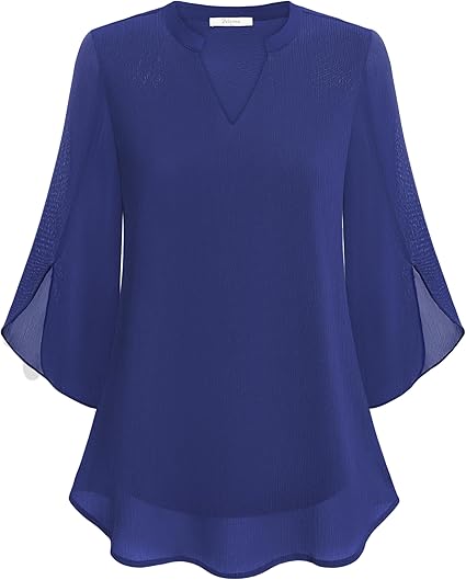 Bluse Damen mit V-Ausschnitt und weiten Ärmeln | L&F - 10 - Lieblingsform