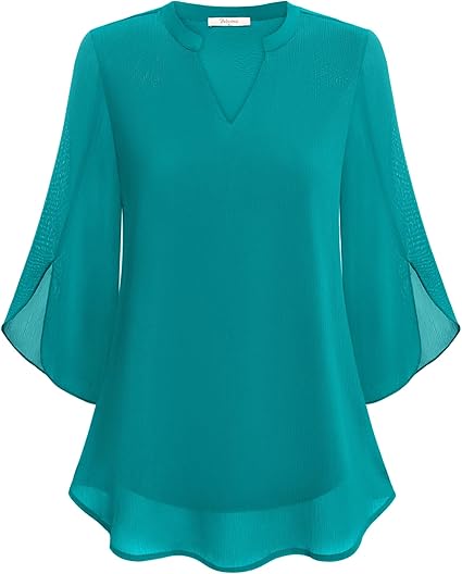Bluse Damen mit V-Ausschnitt und weiten Ärmeln | L&F - 8 - Lieblingsform