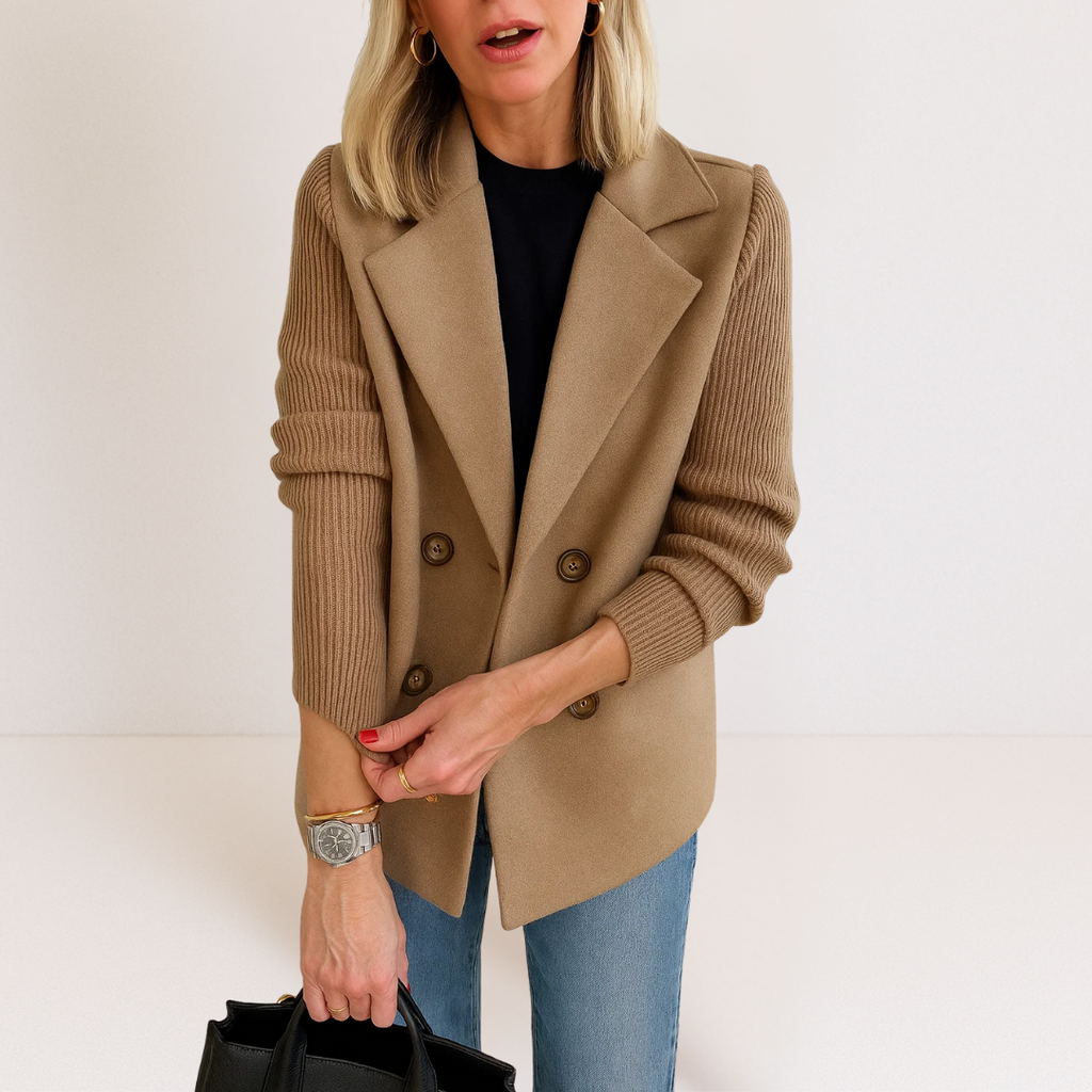Blazer Damen mit doppelter Knopfleiste und Rippärmeln | L&F - 2 - Lieblingsform