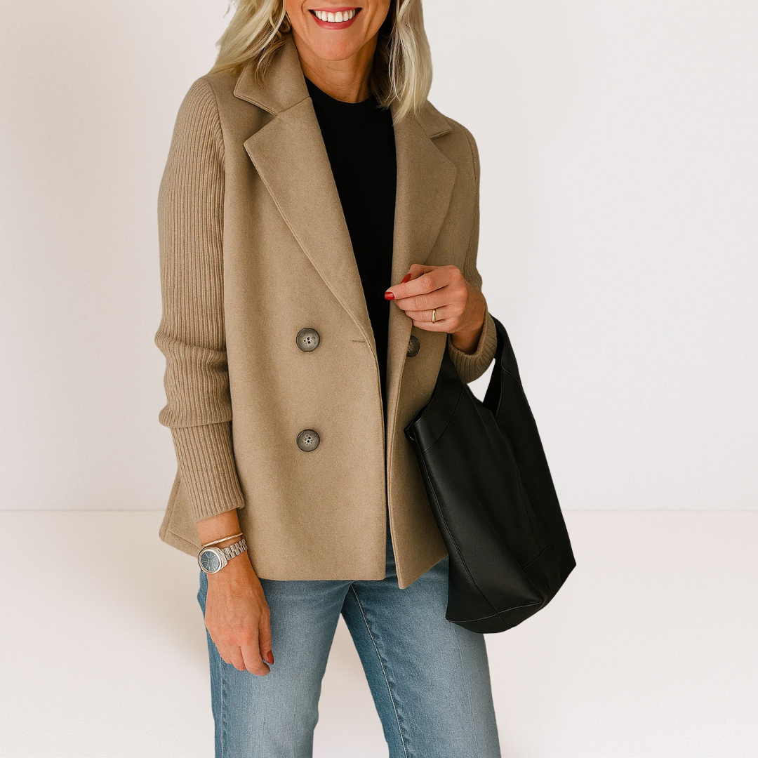 Blazer Damen mit doppelter Knopfleiste und Rippärmeln | L&F - 1 - Lieblingsform