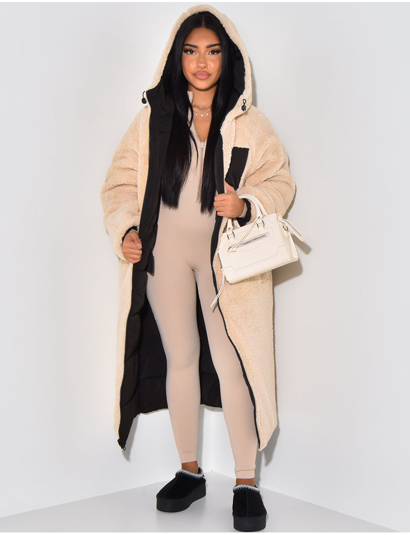Steppmantel Damen | Langer Schnitt mit Kapuze und praktischen Taschen | L&F - 8 - Lieblingsform