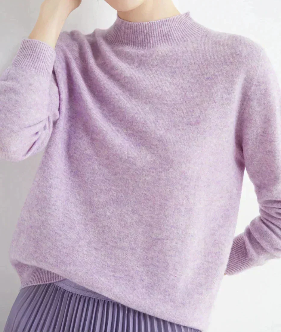 Pullover Damen | Klassischer Rundhalsausschnitt + figurbetonte Passform | L&F - 19 - Lieblingsform