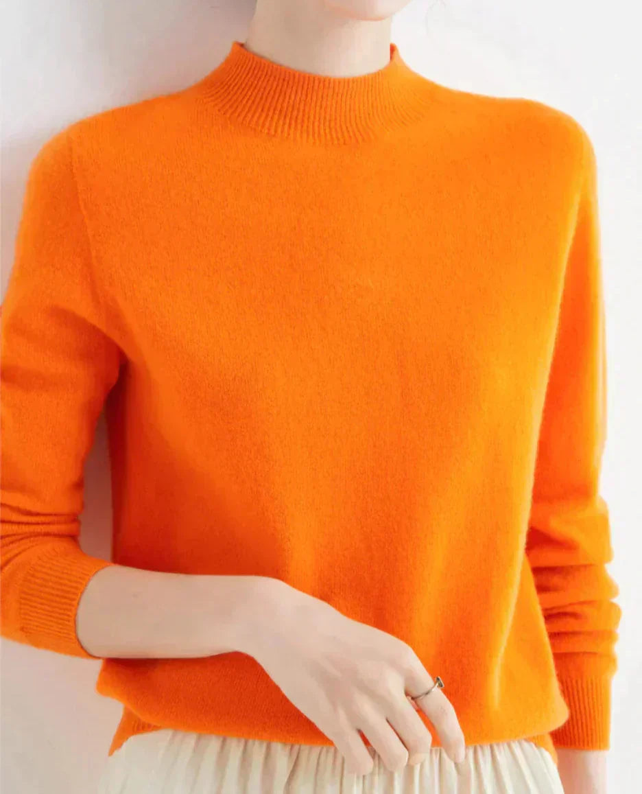 Pullover Damen | Klassischer Rundhalsausschnitt + figurbetonte Passform | L&F - 1 - Lieblingsform