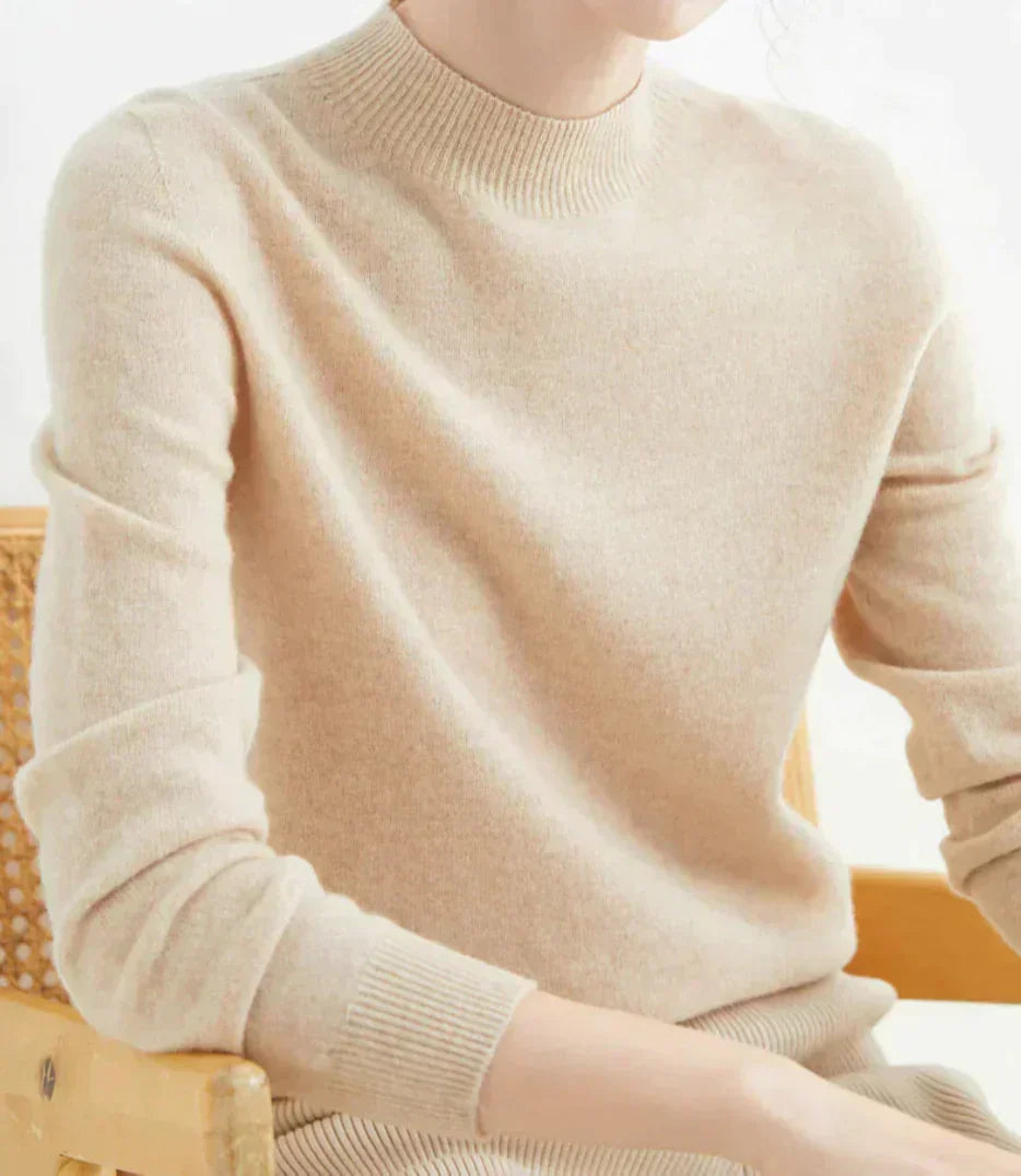 Pullover Damen | Klassischer Rundhalsausschnitt + figurbetonte Passform | L&F - 25 - Lieblingsform