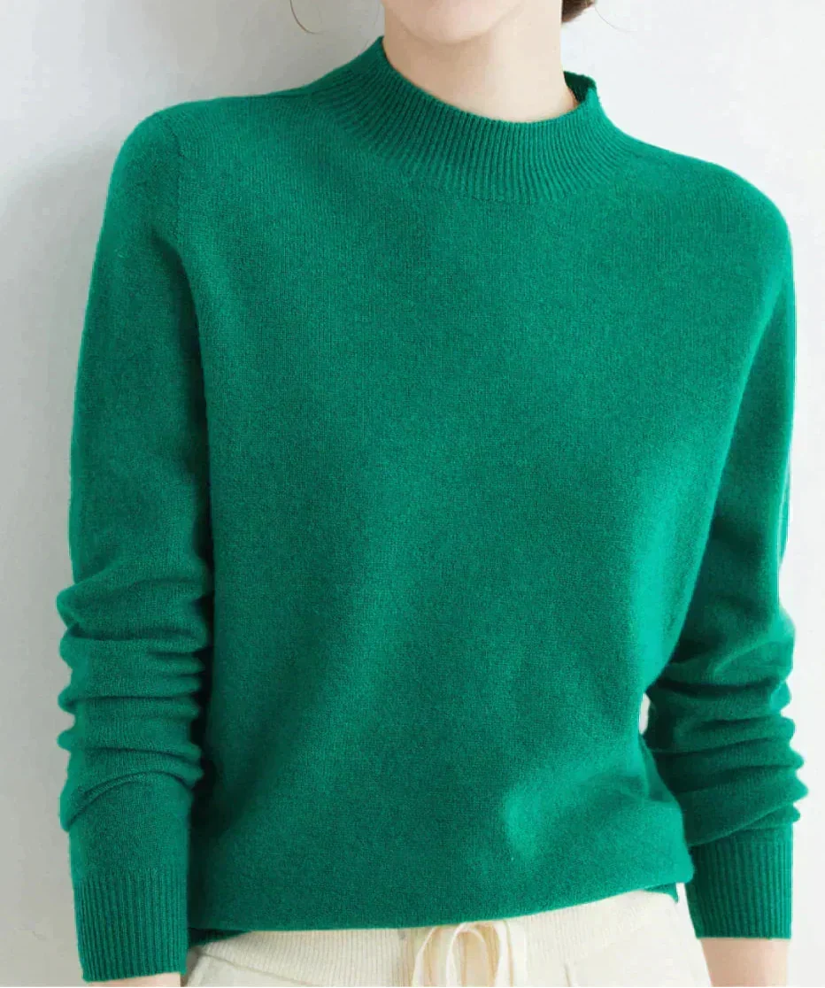Pullover Damen | Klassischer Rundhalsausschnitt + figurbetonte Passform | L&F - 23 - Lieblingsform