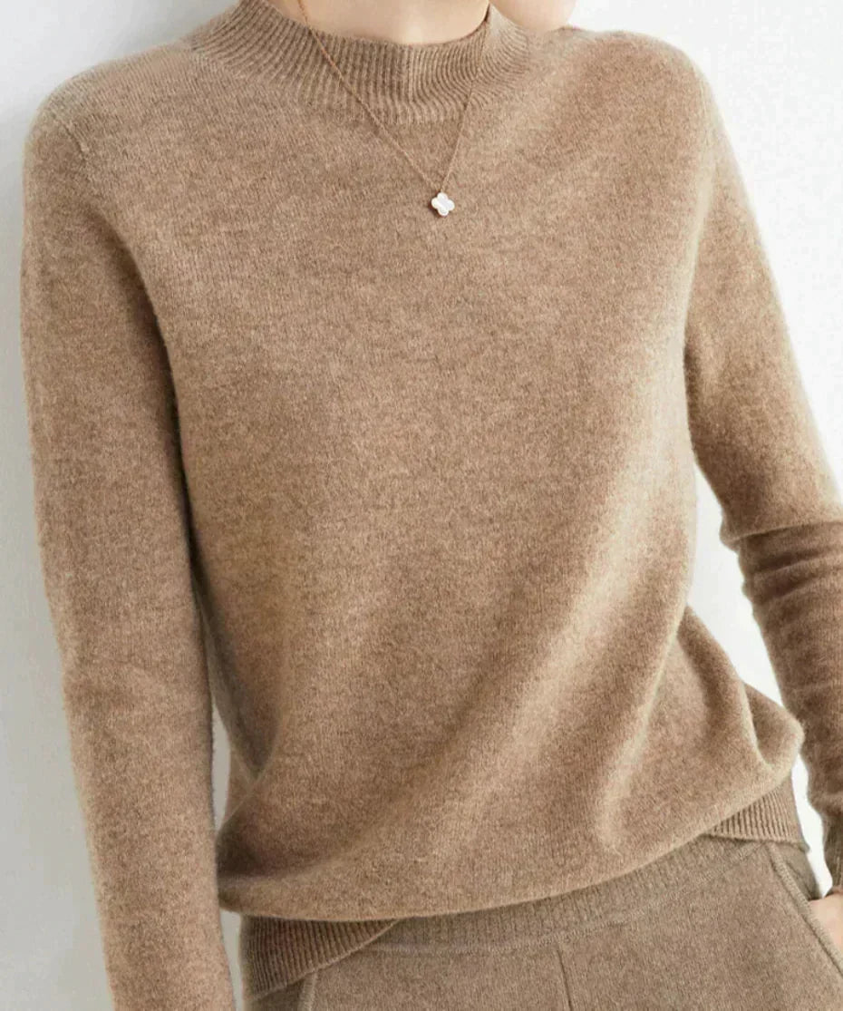 Pullover Damen | Klassischer Rundhalsausschnitt + figurbetonte Passform | L&F - 26 - Lieblingsform