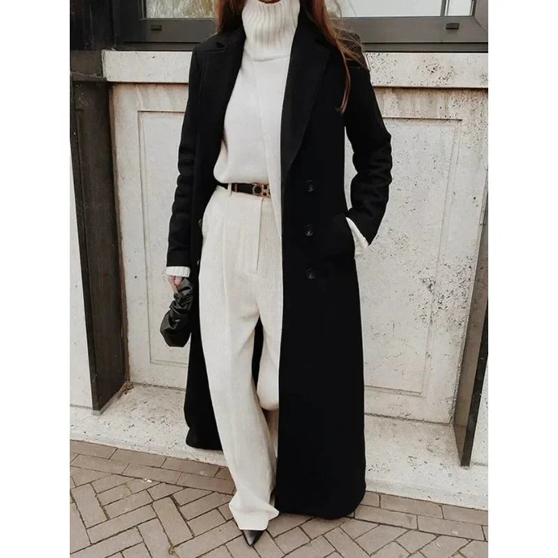 Trenchcoat Damen | Langer Schnitt mit elegantem Revers | L&F - 2 - Lieblingsform