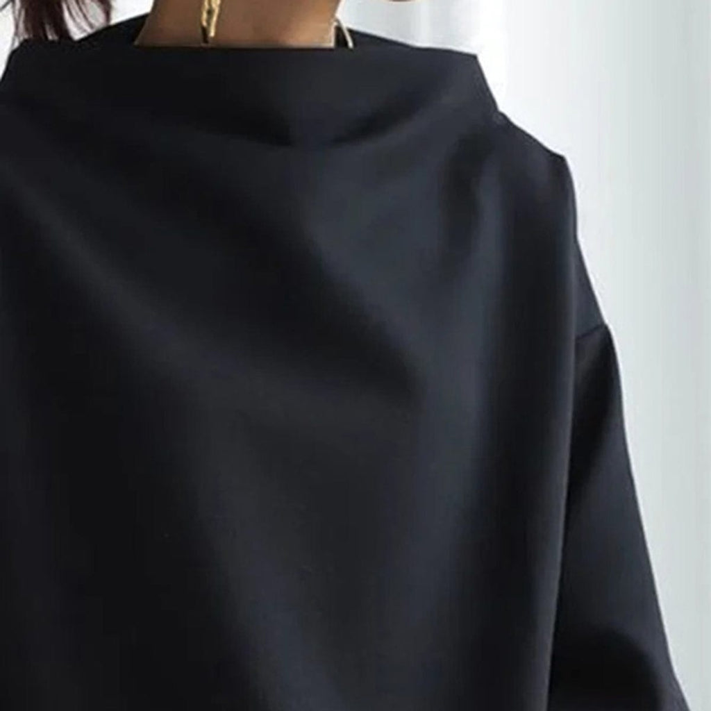 Pullover Damen mit weitem Schnitt + eleganter Kragen + lockere Passform | L&F - 5 - Lieblingsform