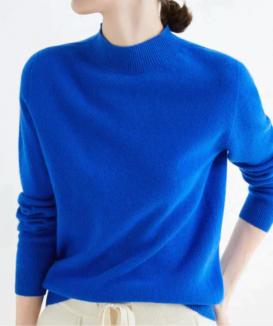 Pullover Damen | Klassischer Rundhalsausschnitt + figurbetonte Passform | L&F - 22 - Lieblingsform