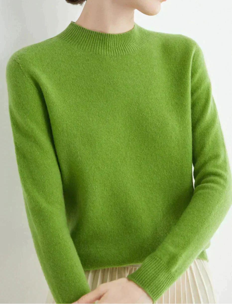 Pullover Damen | Klassischer Rundhalsausschnitt + figurbetonte Passform | L&F - 16 - Lieblingsform